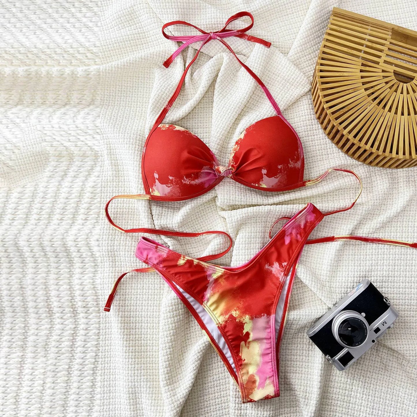 Tie Dye Halter Bikini
