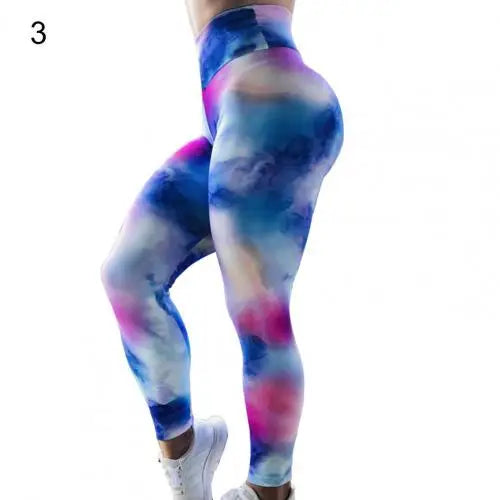 Running Tights Tie Dye Print