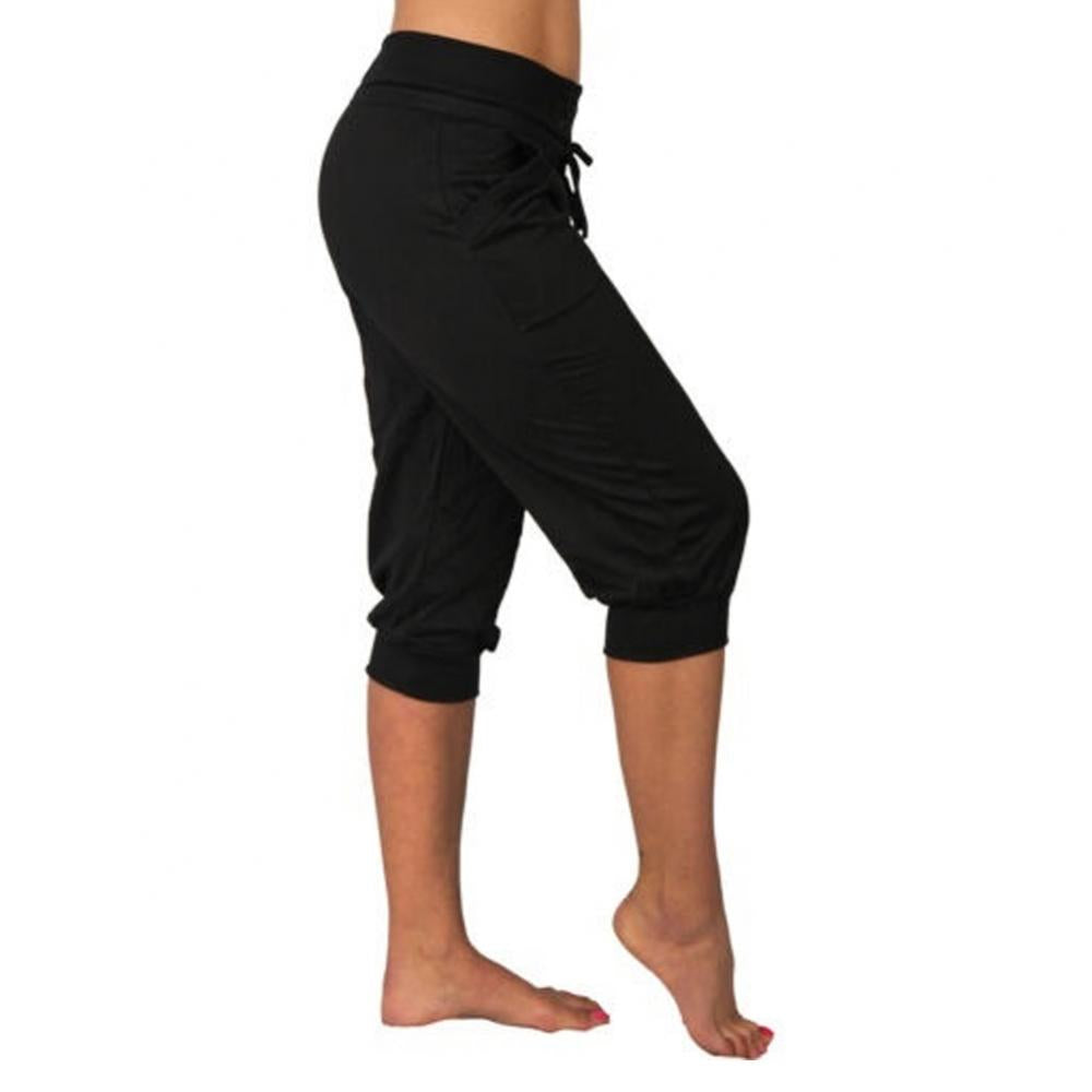 Plus Size Women Casual Capris Yoga Pants