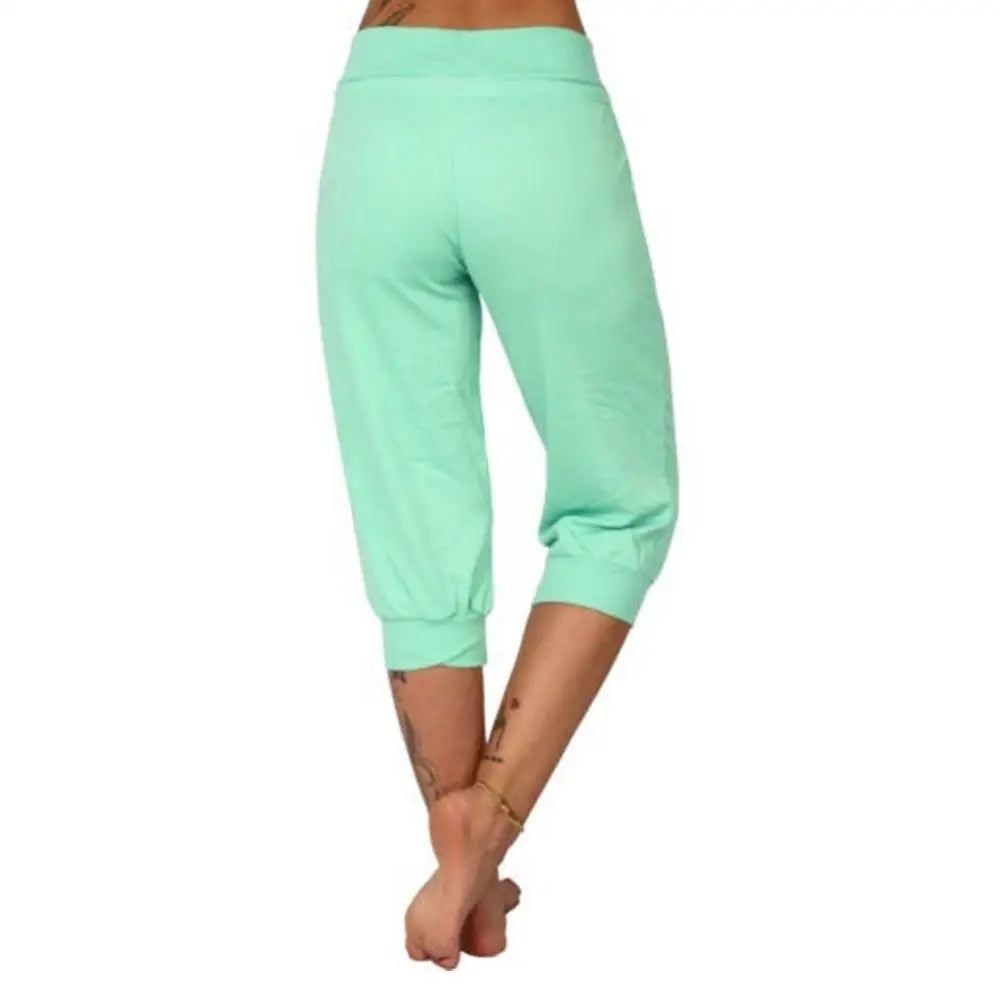 Plus Size Women Casual Capris Yoga Pants