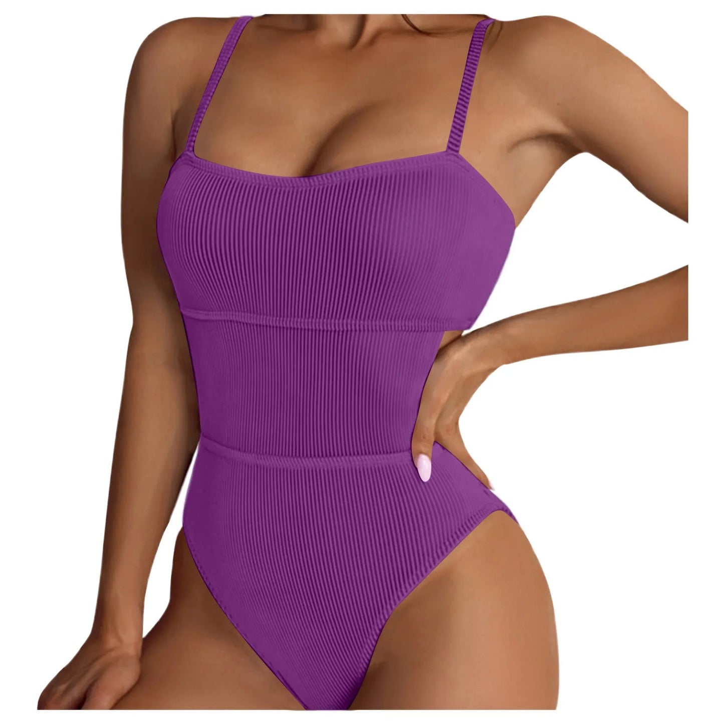 One Piece Solid Swimwear