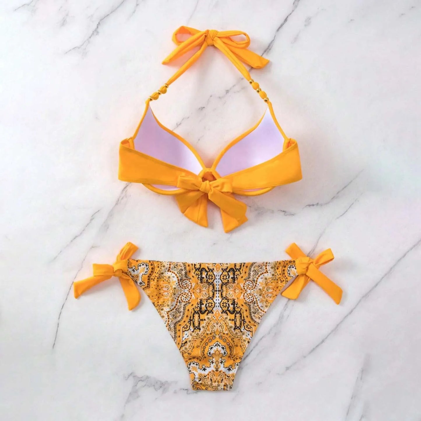 Two Piece Push Up Halter Bikini